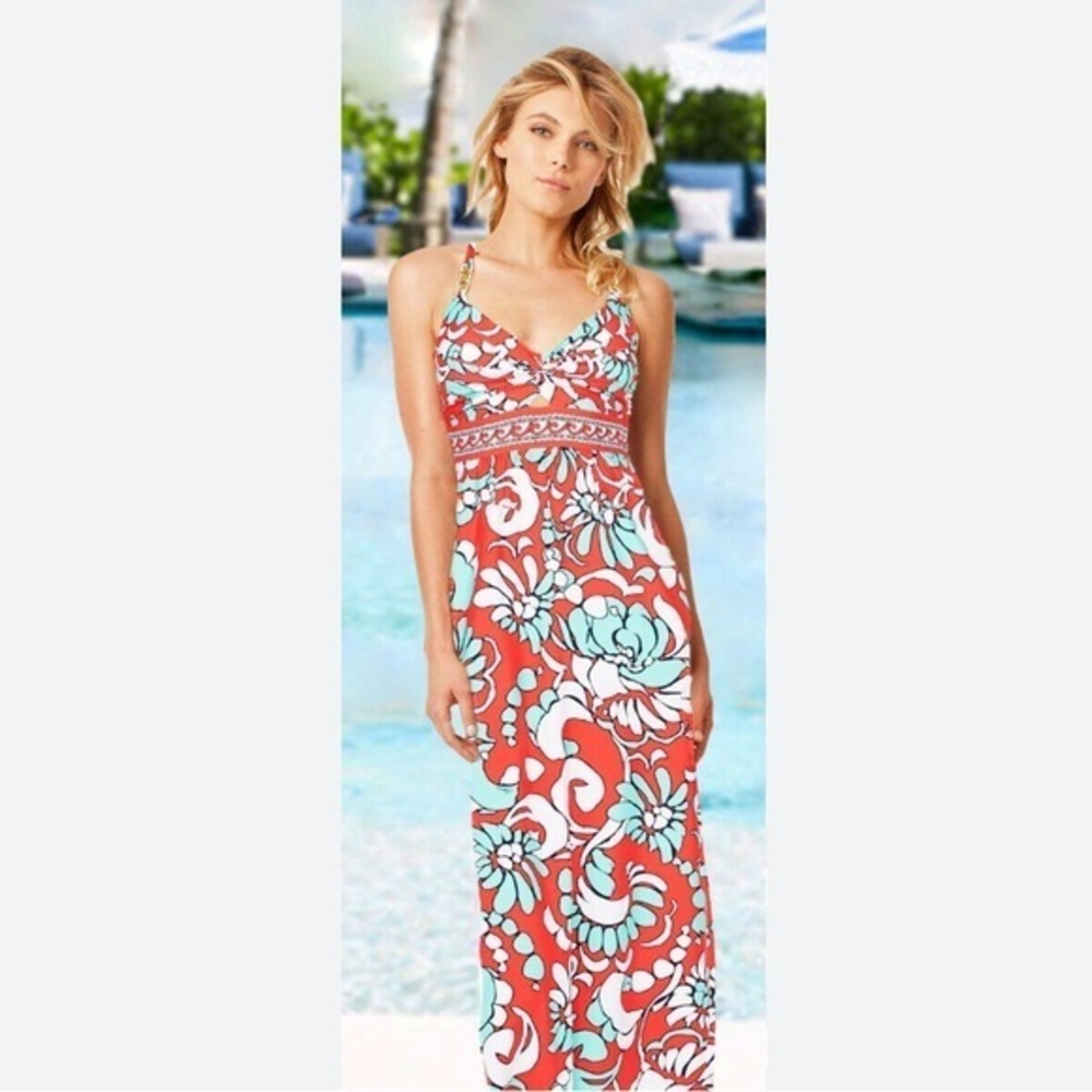 Trina Turk Garden Bloom Maxi Dress SZ S